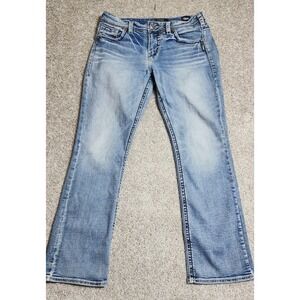 Silver Jeans Womens Suki High Baby Boot Curvy Fit Mid Rise Light Wash Size 32/31